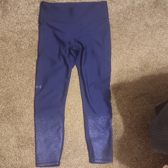 Under Armour Blue Leggings Performance Fit Capri Length - Picture 5 of 7
